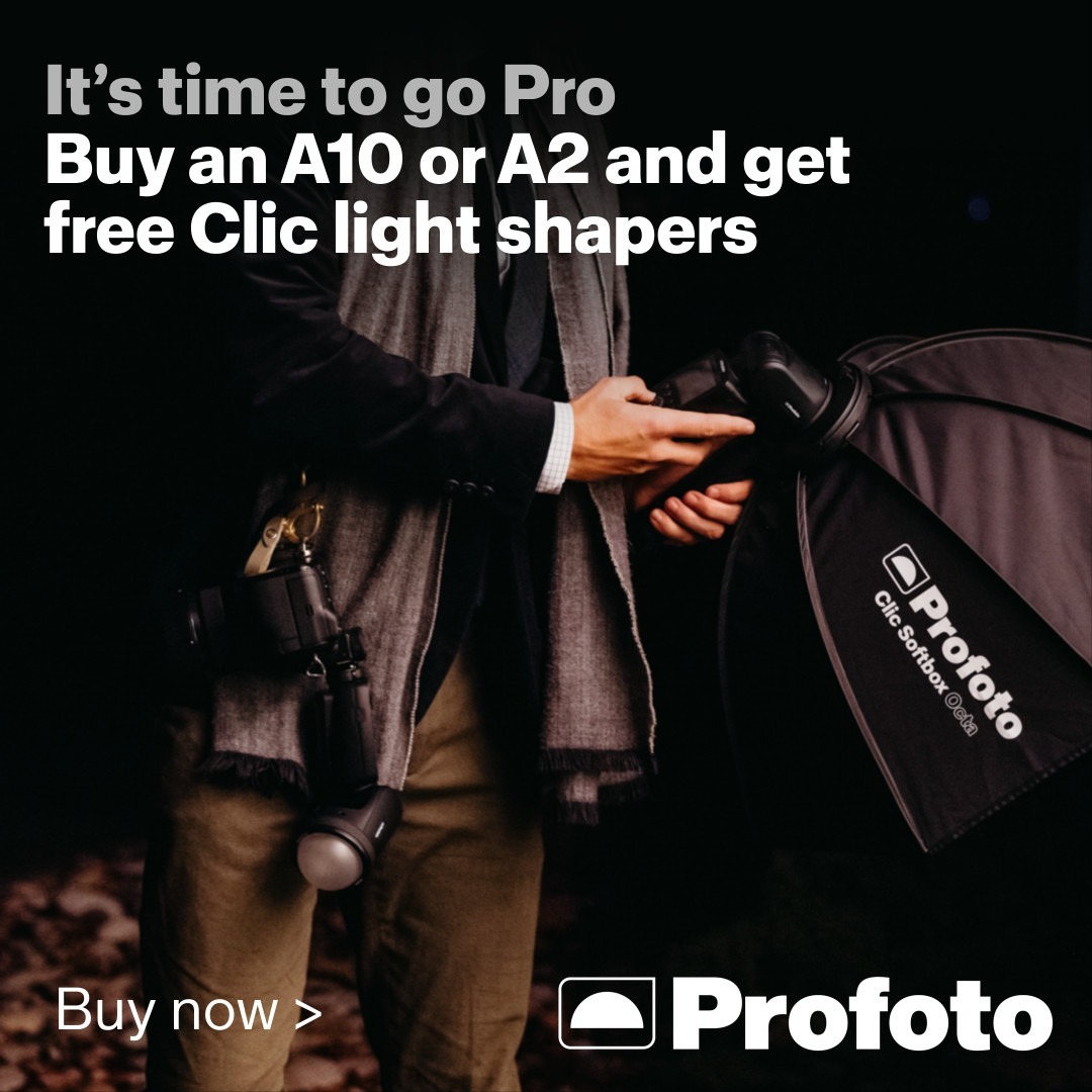 Profoto A10 or A2 and get a Clic Softbox
